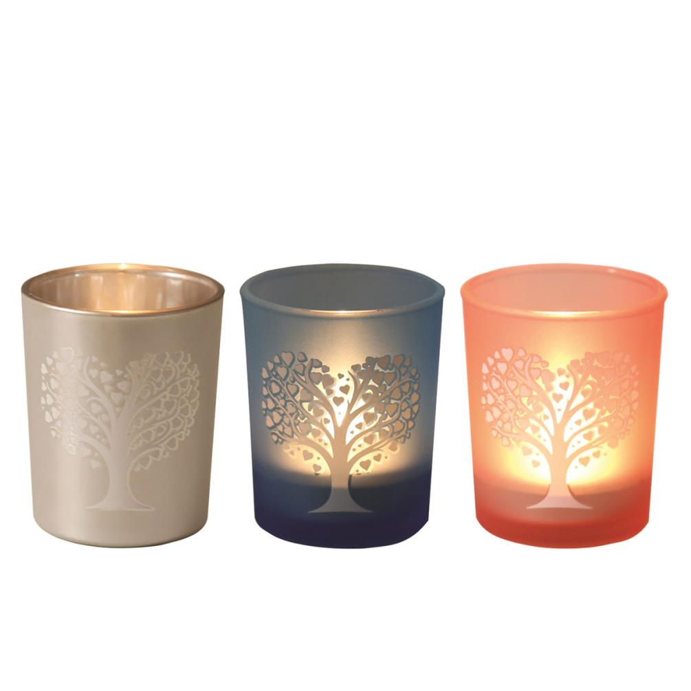 Aroma Heart Tree 3 Tealight & Votive Holder Set Extra Image 1